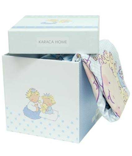 Постільна білизна: Постільна білизна для немовлят перкаль Колір: блакитний Karaca Home 2883 | інтернет-магазин Пеленашка фото 3