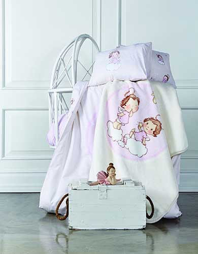 Постільна білизна: Постільна білизна для немовлят ранфорс Колір: рожевий Karaca Home 4356 | інтернет-магазин Пеленашка
