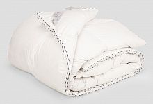 Одеяло пуховое полуторное-евро 160х215 кассетное особо теплое IGLEN Royal Series Зима 100% серый гусиный пух 1602151GRS