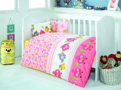 Постільна білизна: Постільна білизна для немовлят ранфорс Колір: рожевий Eponj Home 2000008480215 | інтернет-магазин Пеленашка