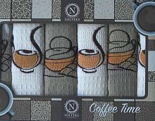 Набор вафельных полотенец 40х60 (6 шт) Nilteks Coffee Time V05 ts-01891