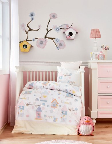 Постільна білизна: Постільна білизна для немовлят ранфорс Колір: рожевий Karaca Home 2000022086943 | інтернет-магазин Пеленашка