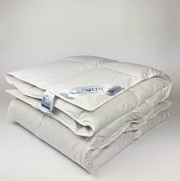 Одеяло пуховое полуторное 140х205 кассетное теплое IGLEN Зима 90% пуха 10% мелкого пера 1402051
