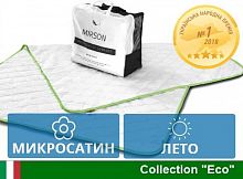 Одеяло 200х220 евро размер EcoSilk легкое антиаллергенное MirSon Лето Eco Line 001/200220 - 2200000005502