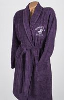Халат махровый Beverly Hills Polo Club хлопок unisex 355BHP1710 XS/S purple сиреневый 2000022202039