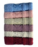 Набор махровых полотенец 70х140 см (6 шт.) хлопковые Miss Cotton Gometri ts-6001305