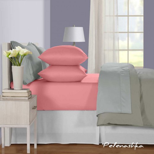 Постільна білизна: Постільна білизна двоспальна сатин Колір: рожевий MirSon [Мірсон] 132 | інтернет-магазин Пеленашка фото 3