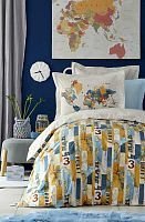 Детское постельное белье Ранфорс для подростка Karaca Home Farte mavi 2019-2 голубой svt-2000022216357